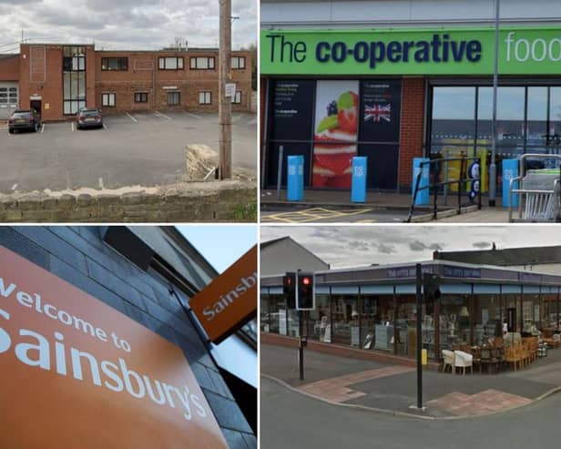 Co-op hoping to open a store at Matrix House (top left) with Sainsbury's wanting to open on the corner of Bradford Road and Wrenthorpe Road (bottom right).
