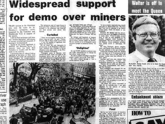 Wakefield Express newspaper coverage from the time of the strike.