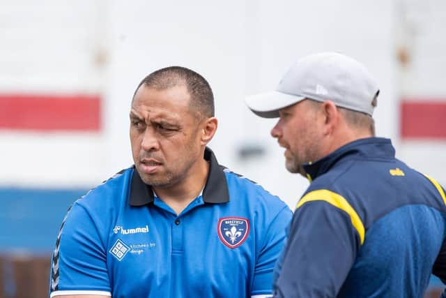 Picture by Allan McKenzie/SWpix.com - 15/08/2021 - Rugby League - Betfred Super League Round 19 - Wakefield Trinity v Warrington Wolves - Beaumont Legal Stadium, Wakefield, England - Wakefield interim coach Willie Poching
