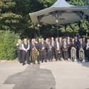 Knottingley Silver Band at the bandstand in Queen's Park, Castleford