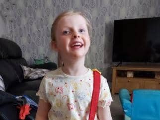 Determined Sophia, 5, who suffered brain injury after developing sepsis, starts school