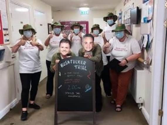 A brave Pontefract care home held its very own Bushtucker Trial charity event to raise funds for a large interactive tablet for the residents to enjoy.