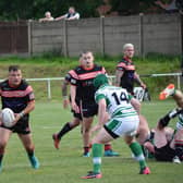 Normanton Knights on the attack against Dewsbury Celtic. Picture: Rob Hare