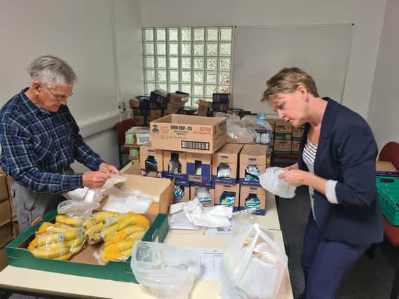 POVERTY CONCERN: Yvette Cooper MP at St Giles Food Share