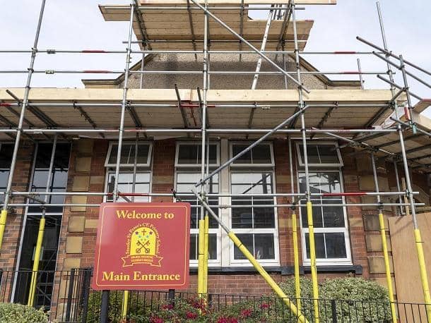 The fire at Stanley St Peter’s School on September 15 caused building damage and the loss of invaluable resources.