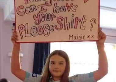 Maisie spent hours on her sign.