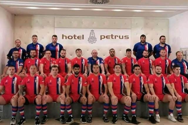 The Serbia Rugby League team.