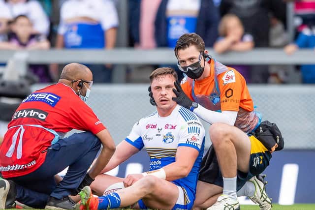 Leeds Rhinos' James Donaldson receives treatment. Players will need to leave the field to do so in 2022. (ALLAN MCKENZIE/SWPIX)