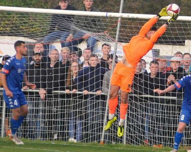 Pontefract Collieries goalkeeper Ryan Musselwhite was in great form again in the FA Cup replay at The Shay.