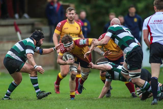 Action from Sandal's game against York. Picture: Simon Hall