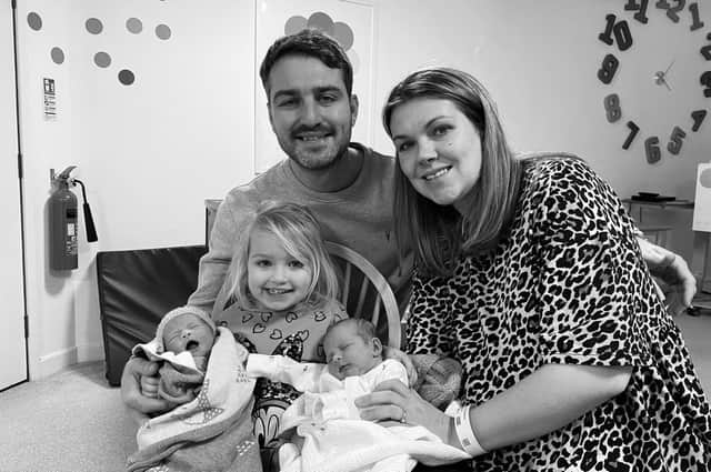 Rebecca, Jonny, Ella-Rose and twins Imogen and Amelia-Grace had three days together at Martin House.