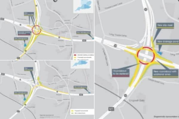Three options to improve the busy M1/M62 Lofthouse interchange have been put forward for public consultation today.