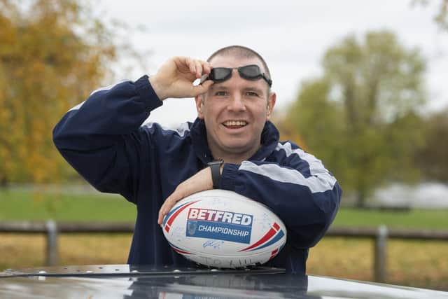 Former rugby league referee Dave Merrick at Aspire at The Park in Pontefract.
He is doing a tough swim challenge to raise funds for the Leeds Hospitals Charity's Rob Burrow Centre for MND appeal.

Photo: Tony Johnson