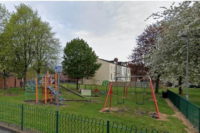 The area's issues with drink and drugs have spilled over onto the playground.
