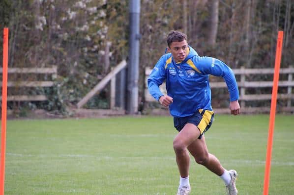 Corey Hall training with Rhinos in May. Picture by Phil Daly/Leeds Rhinos/SWpix.com.