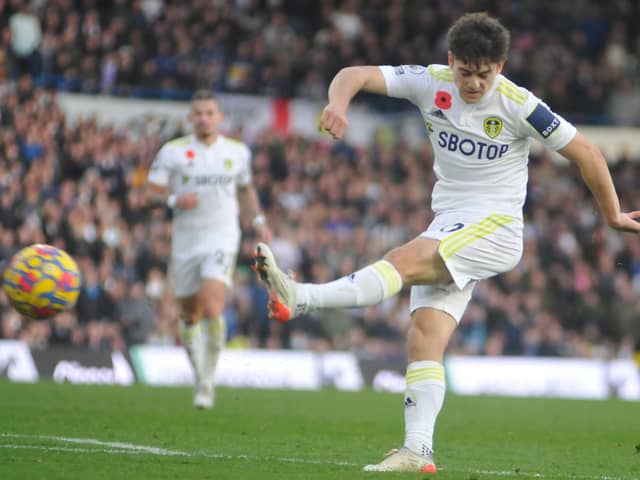 Dan James, who scored his first goal in a Leeds United shirt in the game at Tottenham Hotspur.