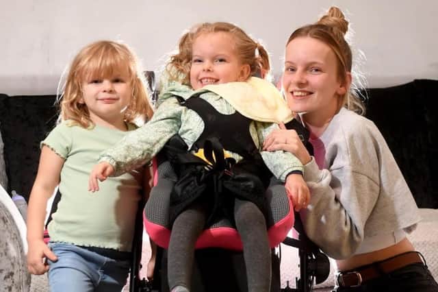 Imogen suffers from spastic quadriplegic cerebral palsy, which has left her unable to speak or walk.