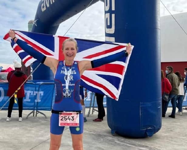Sarah Hobbs at the World Duathlon Championships.