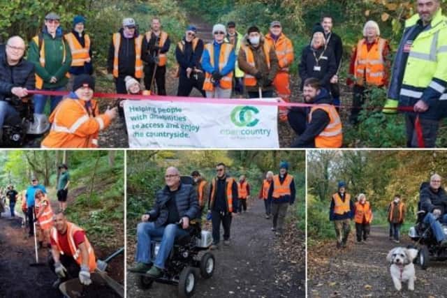After 11 full work days, over 80 tonnes of hardcore totalling at least 560 barrow loads, the project is now complete. The new wider, more compacted path will offer wheelchair users, parents and carers with prams and people with mobility issues a more accessible route around the woodland.