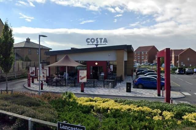 The hooded thief was spotted reaching over and into a serving hatch at Costa Coffee in Snow Hill just before 6.15am, on Friday.