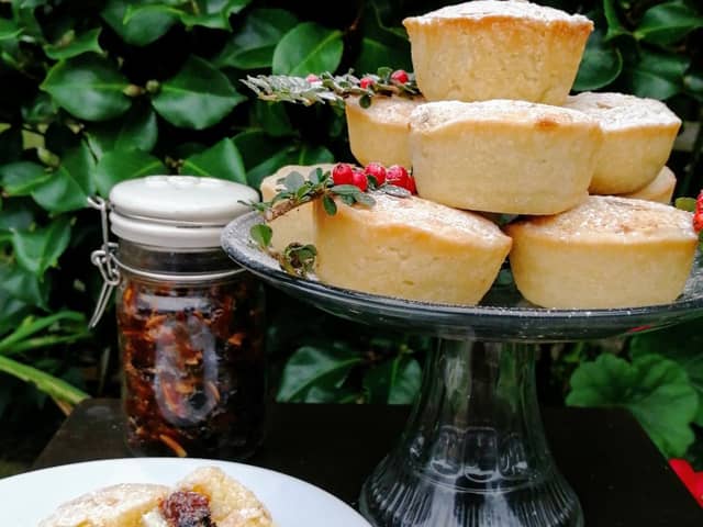 Karen’s homemade mince pies with frangipane topping