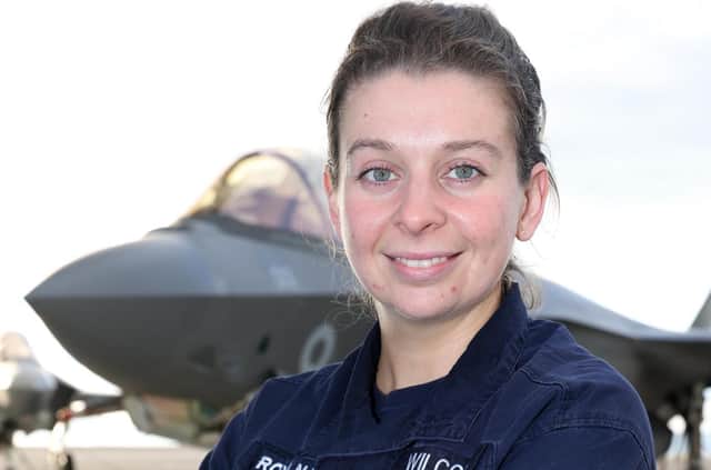 Able Rate Bryony Wilcock, of Dewsbury, on board HMS Queen Elizabeth. Photo: UK MOD
