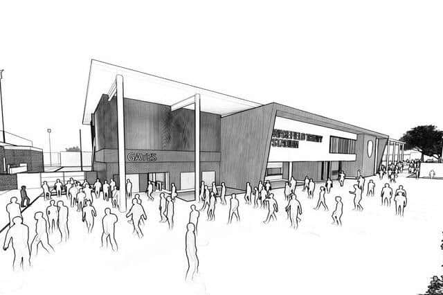 A sketch for how the new stand could look.