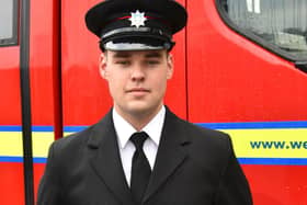 Toby Farmer, Featherstone fire station's newest recruit