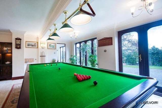 The games room measures 19ft 4in by 18ft 6in