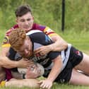 Eastmoor Dragons in action in their 48-0 victory over Seaton Rangers in their 150th anniversary game. Picture: Scott Merrylees