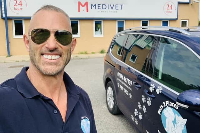 Chris has been working as a pet taxi driver for 11 months, mainly in the Wakefield and Pontefract area and sometimes further afield across the UK