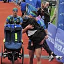 Kevin carried his friend Rob over the Leeds Marathon finish line saying: "If we can all try to be a better friend from time to time, we'll have a better place to live in."