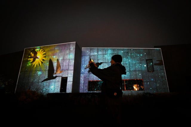 The projection was designed by digital projection artists.