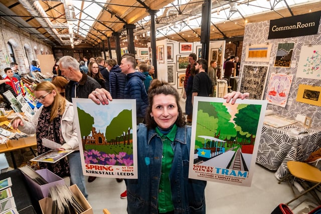 Ellie Way, of Leeds, a print designer selling her work at the fair.