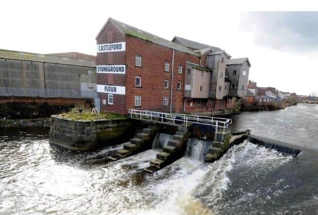 The building, beside the river Aire, is believed to be the world’s largest stone grinding flour mill, with flour still produced on site today.