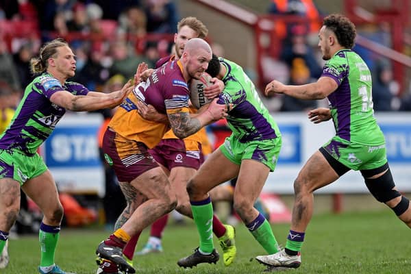 Action from Batley Bulldogs v Castleford Tigers in the sixth round of the Challenge Cup. Photo by Paul Butterfield.