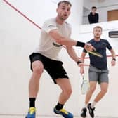 Abbeydale's top string Elliot Morris Devred who defeated Pontefarct 1's Carlton Oldham in the deciding game in their Yorkshire Premier League encounter.