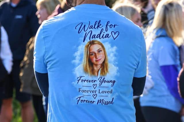 a walker taking part in Walk for Nadia on Saturday October 17
