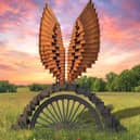 A coal mining 'angel' sculpture is to be installed on the site of the former Parkhill Colliery in Wakefield. Image: Steven Anwar