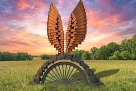 A coal mining 'angel' sculpture is to be installed on the site of the former Parkhill Colliery in Wakefield. Image: Steven Anwar