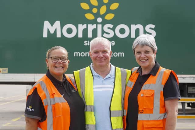 Steve is pictured with Community Champion Pam Abbott and Regional Recycling Unit Manager Sue Mullen.
