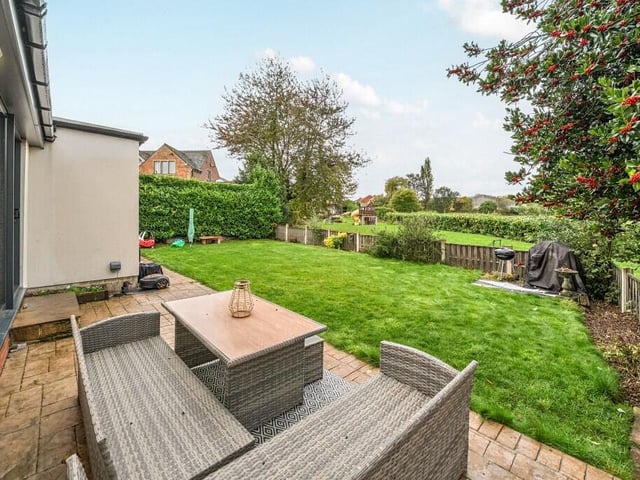 The property has lovely views from its garden.
