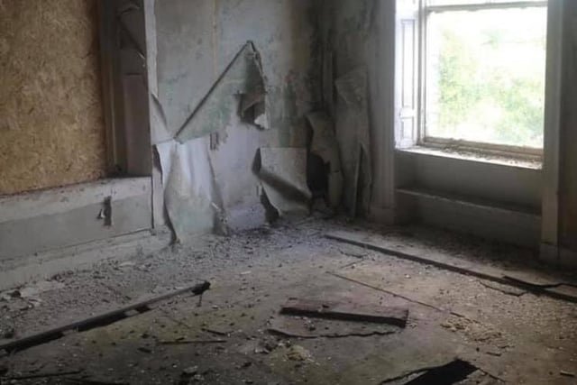 Following the closure of the hospital, the house became derelict with broken rooms and walls peeling with layers of old paint.