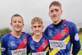 Comeback goals from (left to right) Harrison Byrne, Kailub Robinson and Luke Barraclough saw Wakefield Athletic A to a 3-2 away success over Saville Arms in the Landlords Trophy competition.