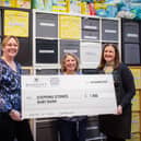 Stepping Stones Baby Bank with the donation from Barratt Developments. The £1,500 donation is part of the company's monthly Community Fund initiative