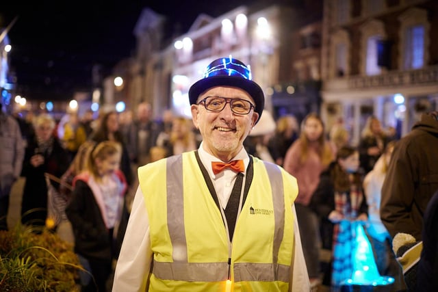 Hundreds lit up the streets as they incorporated lights into their outfits at Pontefract Lantern Parade.