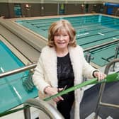 Wakefield Council leader Denise Jeffery pictured in March 2021 cutting the ribbon at the open of the swimming pool at Aspire@The Park, Pontefract.