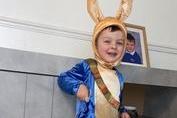 Chelsea Speight shared a snap of Hudson as Peter Rabbit.