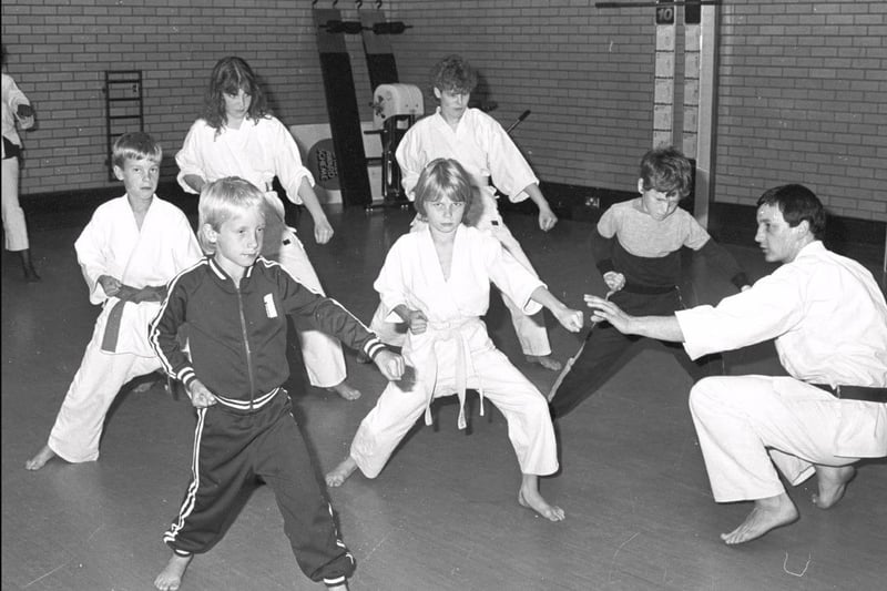 August 1985 - new karate club at Wakefield sports centre
