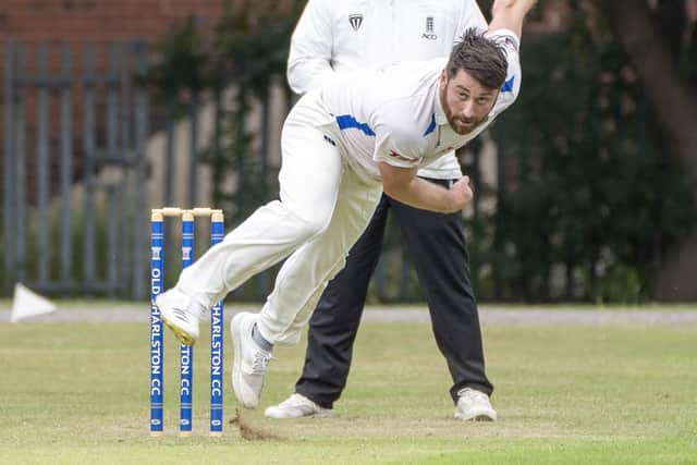 Simon Kemp took five wickets for Old Sharlston against Kippax. Photo by Scott Merrylees